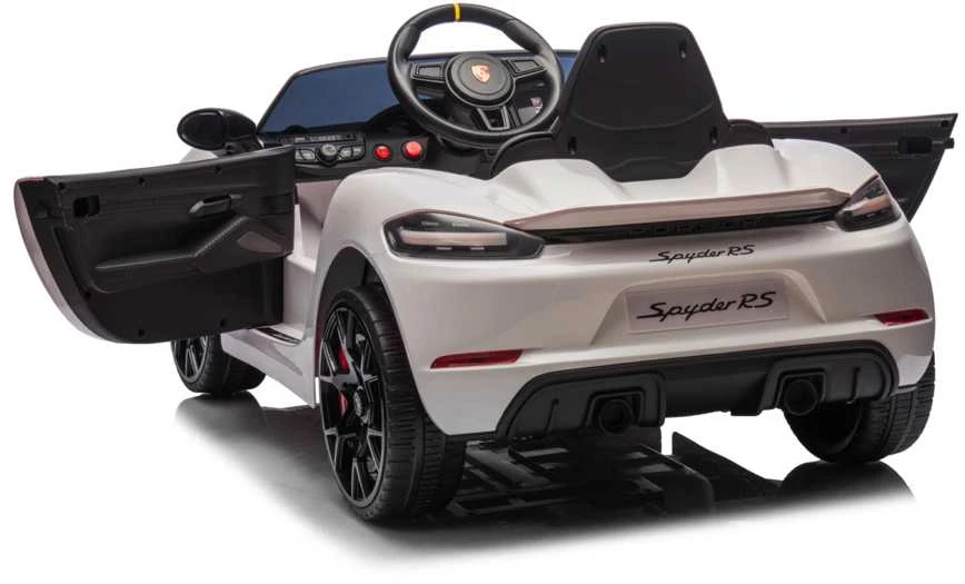 Toycars Vaikų Baterijomis Varomas Automobilis, Porsche Spyder RS, 108x60x43 cm, Baltas