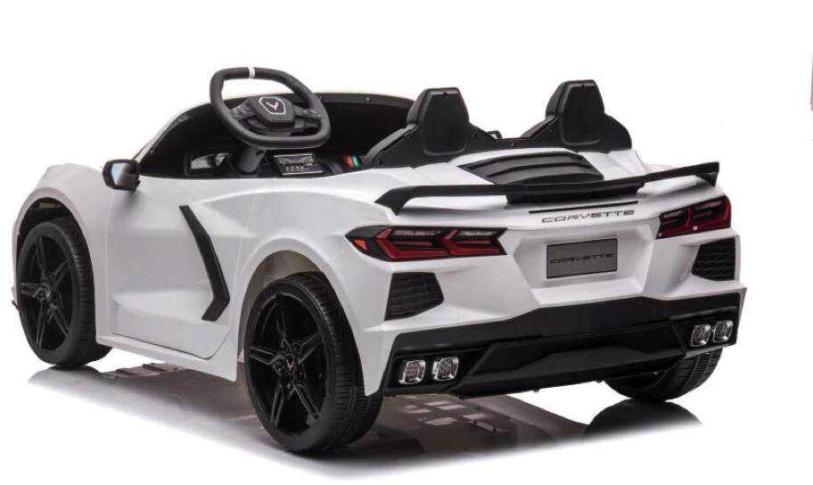 Toycars Vaikų Baterijomis Varomas Automobilis, Chevrolet Corvette Stingray, 128x71x51 cm, Baltas