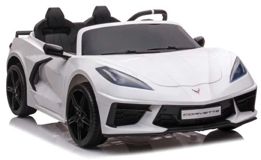 Toycars Vaikų Baterijomis Varomas Automobilis, Chevrolet Corvette Stingray, 128x71x51 cm, Baltas