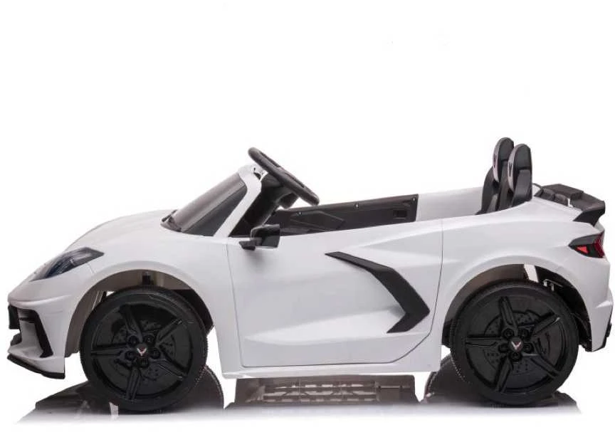 Toycars Vaikų Baterijomis Varomas Automobilis, Chevrolet Corvette Stingray, 128x71x51 cm, Baltas