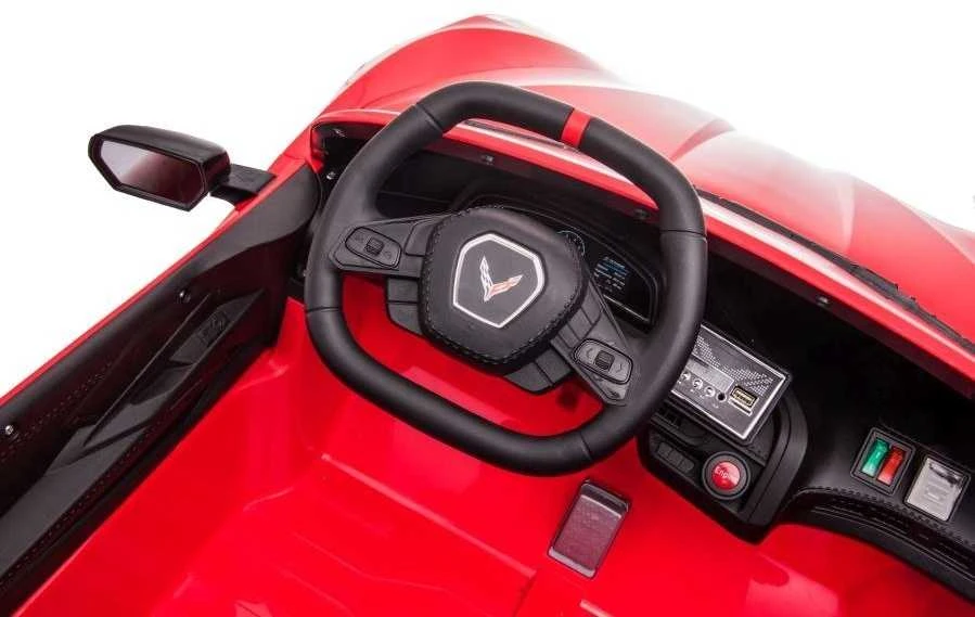 Toycars Vaikų Baterijomis Varomas Automobilis, Corvette Stingray, 128x71x51 cm, Raudonas