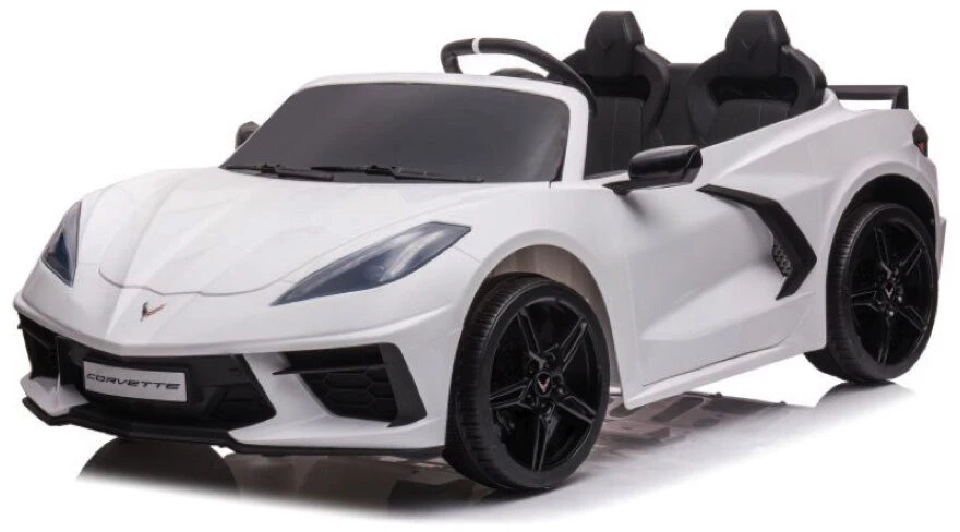 Toycars Vaikų Baterijomis Varomas Automobilis, Chevrolet Corvette Stingray, 128x71x51 cm, Baltas