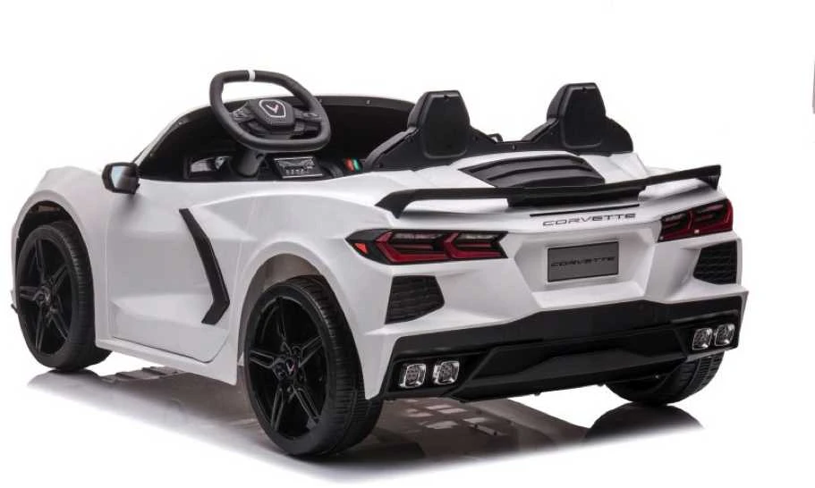 Toycars Vaikų Baterijomis Varomas Automobilis, Chevrolet Corvette Stingray, 128x71x51 cm, Baltas