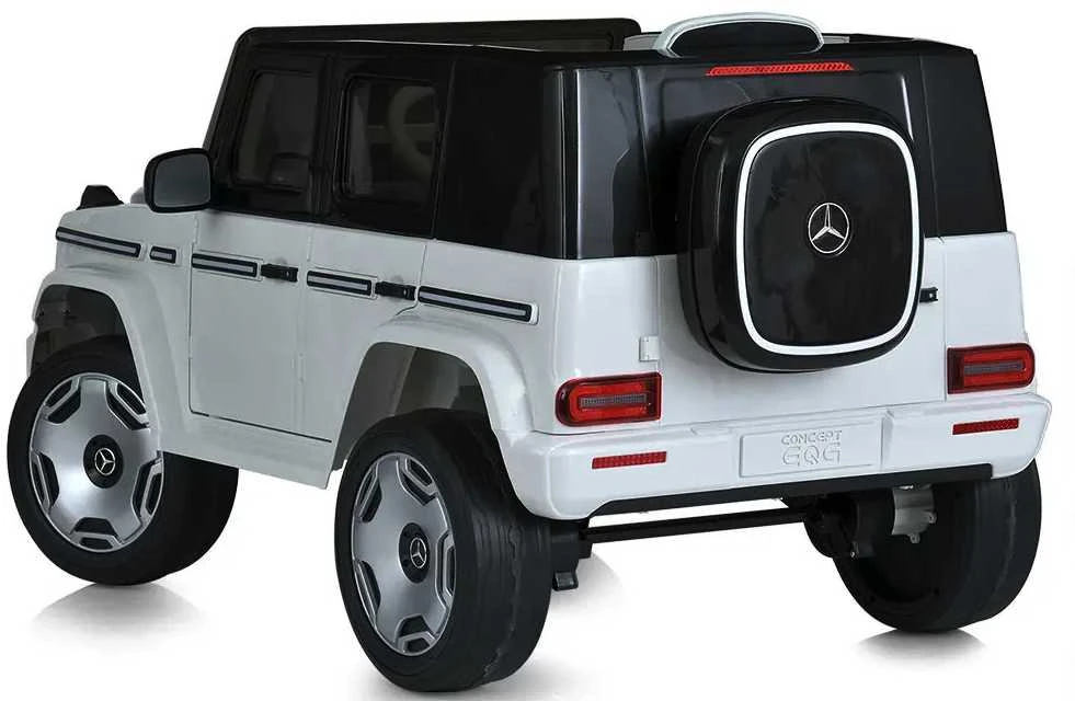Toycars Vaikų transporto priemonė, Mercedes Benz EQG, 121x74x62 cm, Balta / Juoda