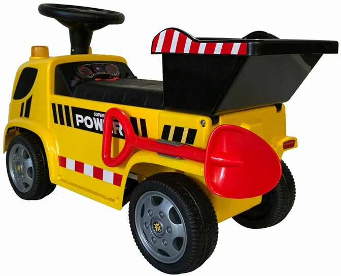 Toycars Walker Vežimėlis, 'kelio darbų sunkvežimis', 83x28.2x48 cm, Geltona