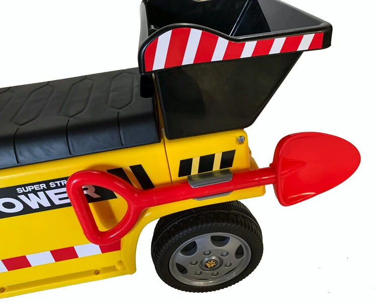 Toycars Walker Vežimėlis, 'kelio darbų sunkvežimis', 83x28.2x48 cm, Geltona