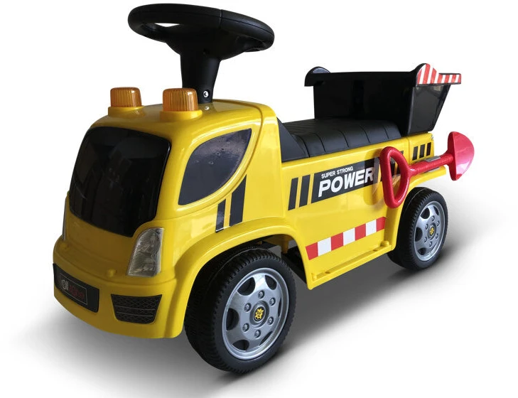 Toycars Walker Vežimėlis, 'kelio darbų sunkvežimis', 83x28.2x48 cm, Geltona