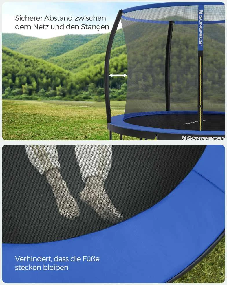 Songmics Gartentrampolin mit Netz Ø 366 cm
