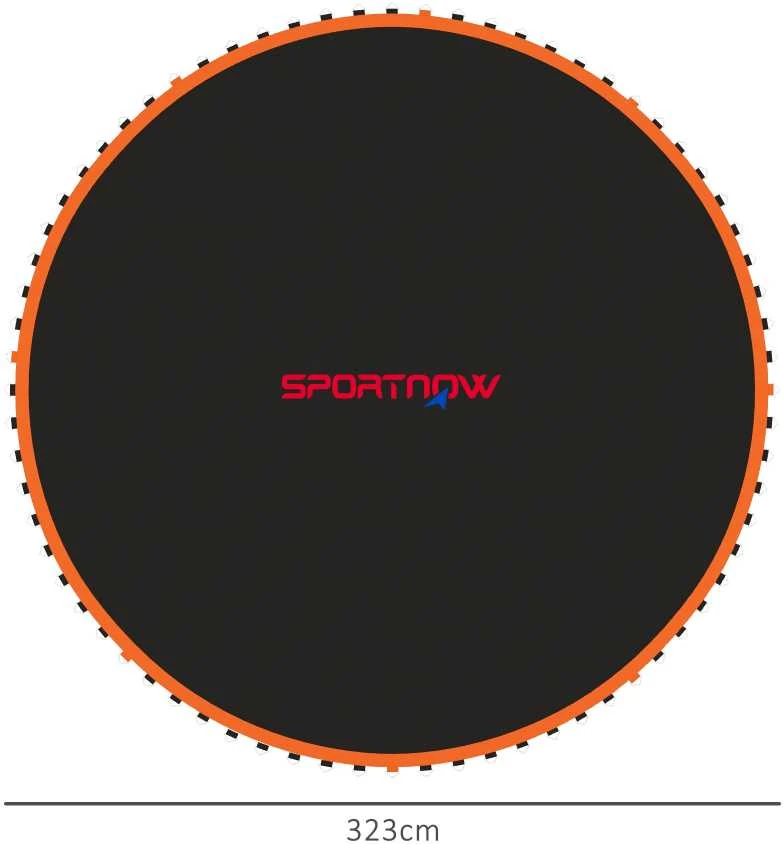 SPORTNOW batuto šokinėjimo kilimėlis, Ø323 cm, batuto kilimėlis, batuto priedas, batuto pakaitalas, juodas