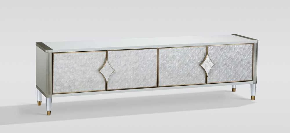 Komoda, 200 x 55 x 40 cm, Stilig, balta