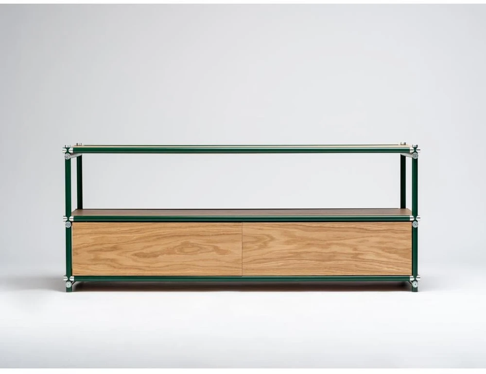 TV staliukas Customform Stalas, SKARDU H3 FLEX, 130x53 cm, Žalias