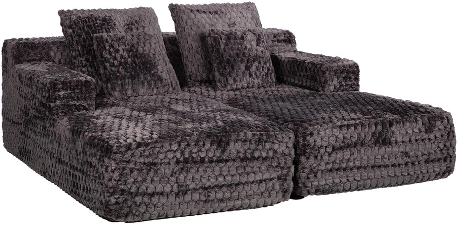 Home4You Dvivietė sofa-lova „FIZZY“, pilkos spalvos