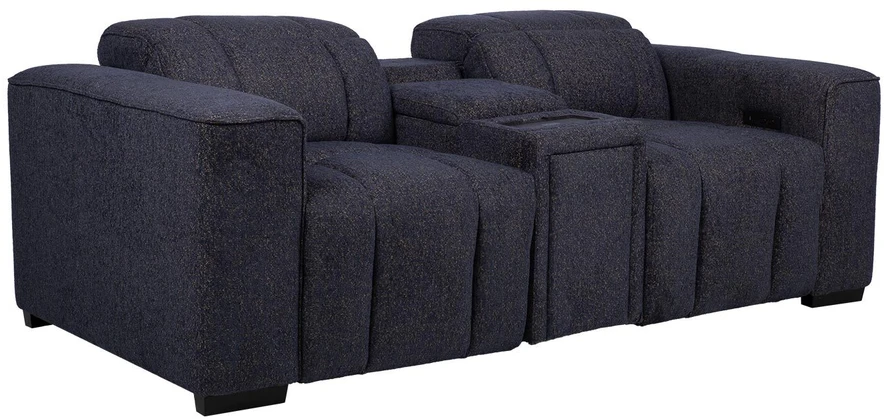 Lova Home4You „HUB“ dvivietė elektrinė atlošiamoji sofa, tamsiai mėlyna