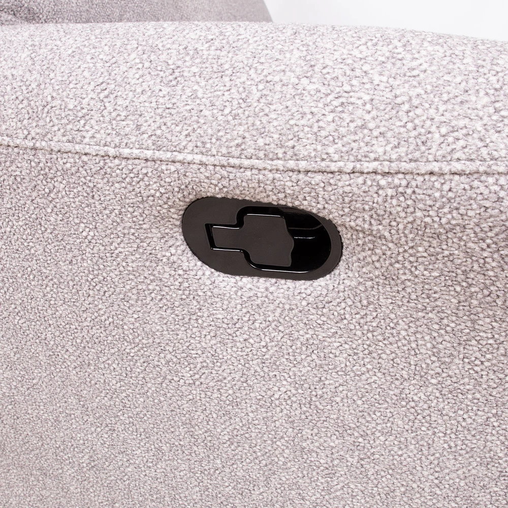 Home4You Dvivietė atlošiamoji sofa „BOWERS“ su rankiniu mechanizmu, smėlio spalvos