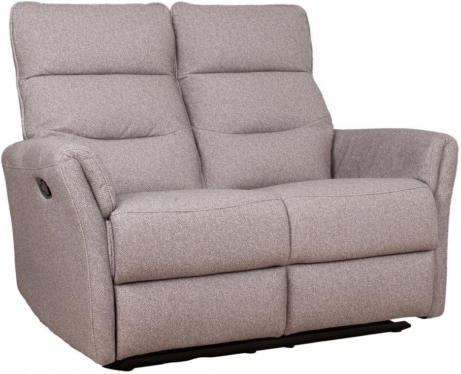 Home4You Dvivietė atlošiamoji sofa „BOWERS“ su rankiniu mechanizmu, smėlio spalvos