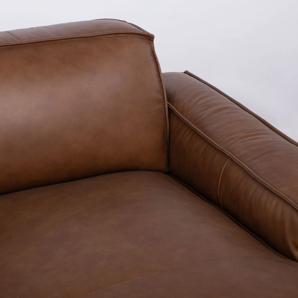 Lova Home4You Kampinė sofa „BURTON RC“ iš rudos odos