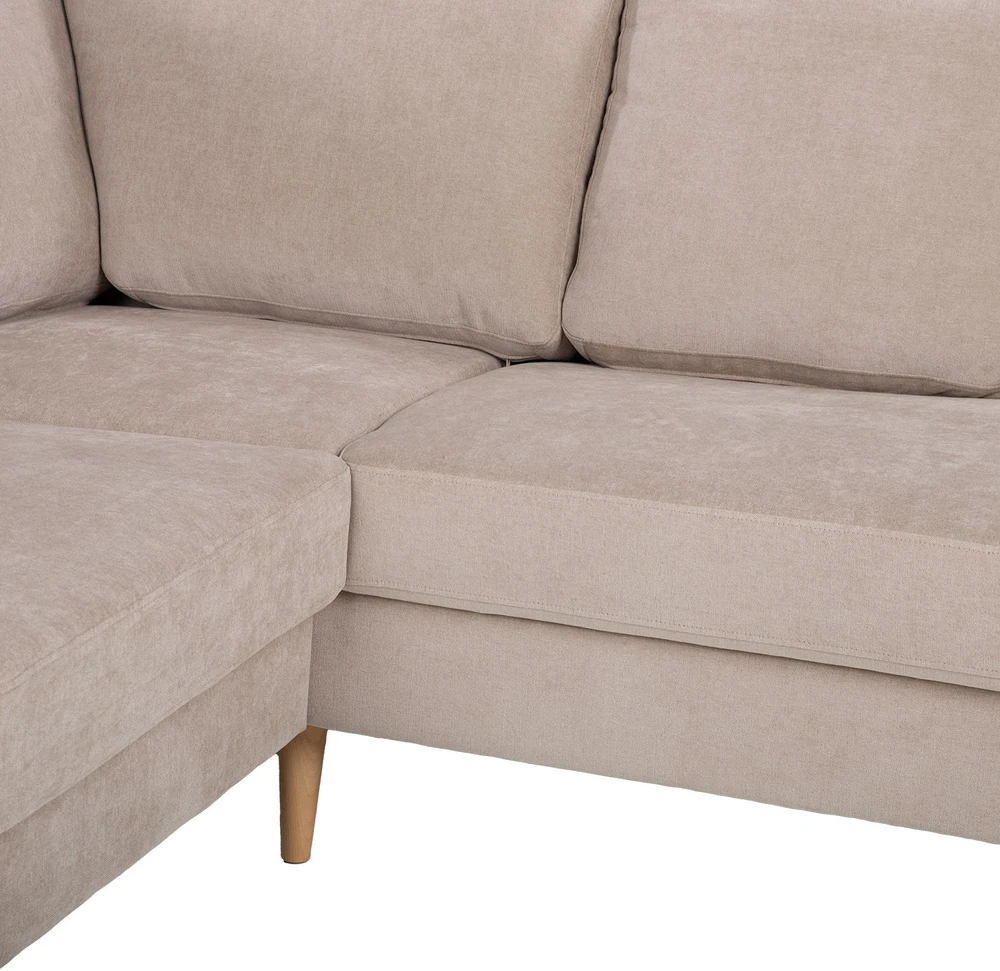Home4You Kampinė sofa „HANSON RC“, smėlio spalvos