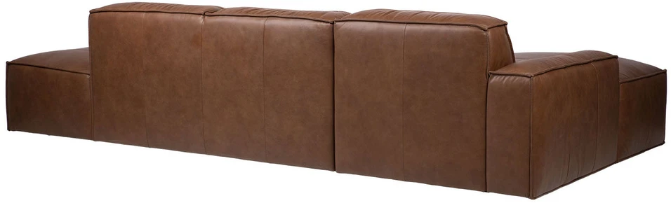 Sofa Home4You Kampinis sofos komplektas „BURTON LC“ iš rudos odos