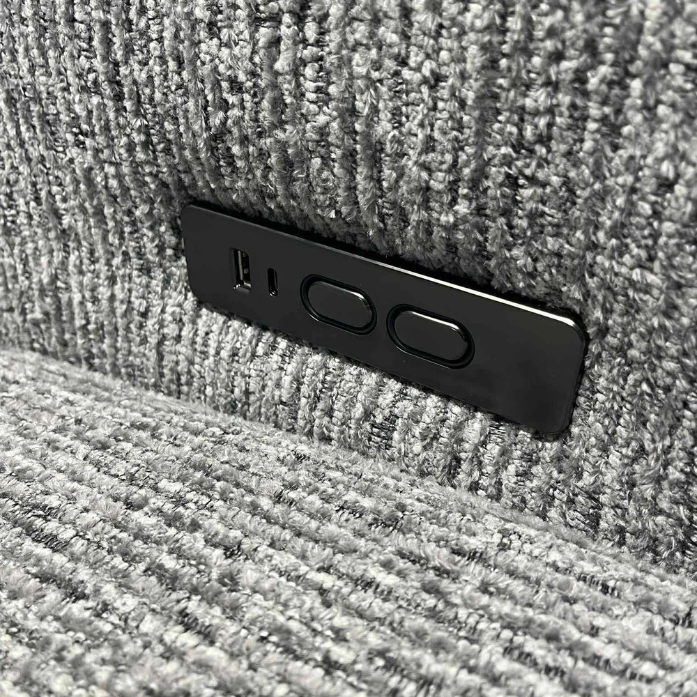 Home4You Kampinė sofa „LUISA RC“, su elektrine atlošimo funkcija, pilka