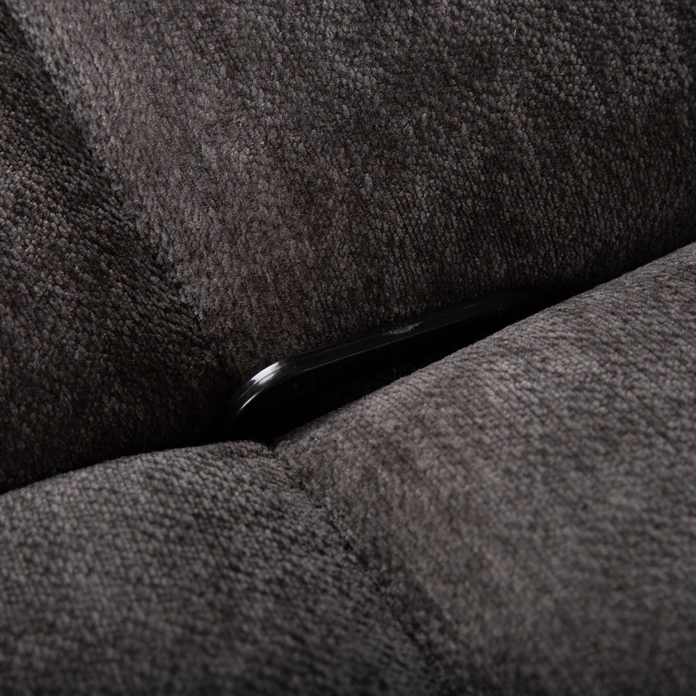 Home4You Kampinė sofa „PROVENCE RC“, su elektrine arba rankine atlošimo funkcija, tamsiai pilka