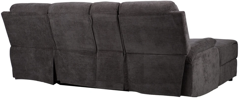 Home4You Kampinė sofa „PROVENCE LC“, su elektrine arba rankine atlošimo funkcija, tamsiai pilka
