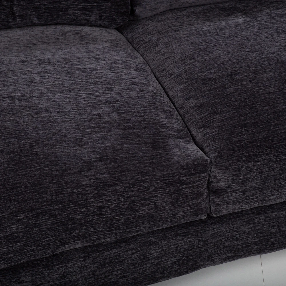 Lova Home4You Kampinė sofa „HERDIS LC“, tamsiai pilka