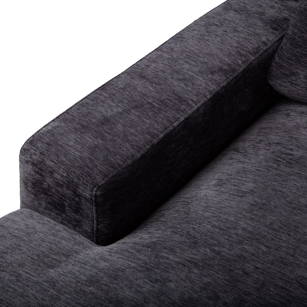 Home4You Kampinė sofa „HERDIS LC“, tamsiai pilka