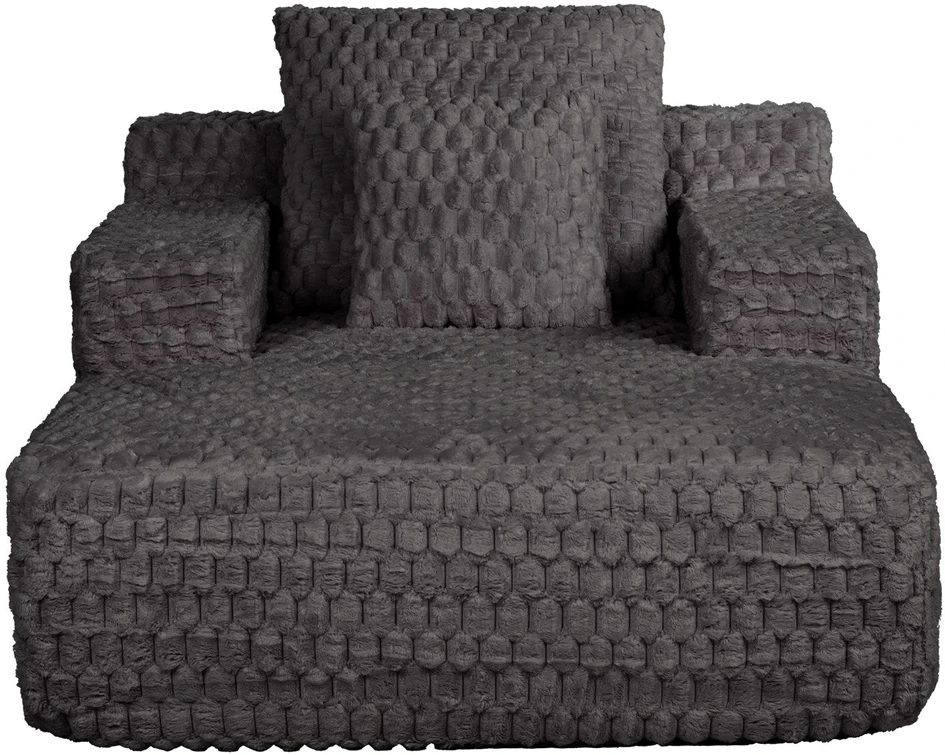 Fotelis Home4You Gulimoji sofa „FIZZY“, tamsiai pilkos spalvos