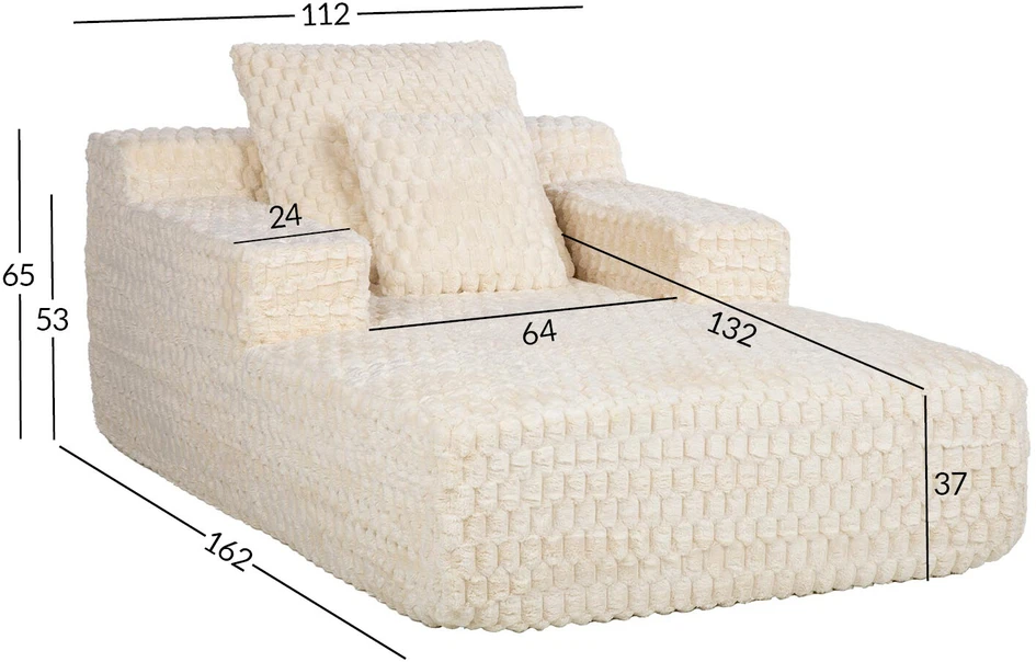 Lova Home4You Gultas „FIZZY“, baltas