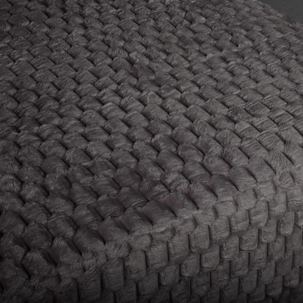 Fotelis Home4You Gulimoji sofa „FIZZY“, tamsiai pilkos spalvos