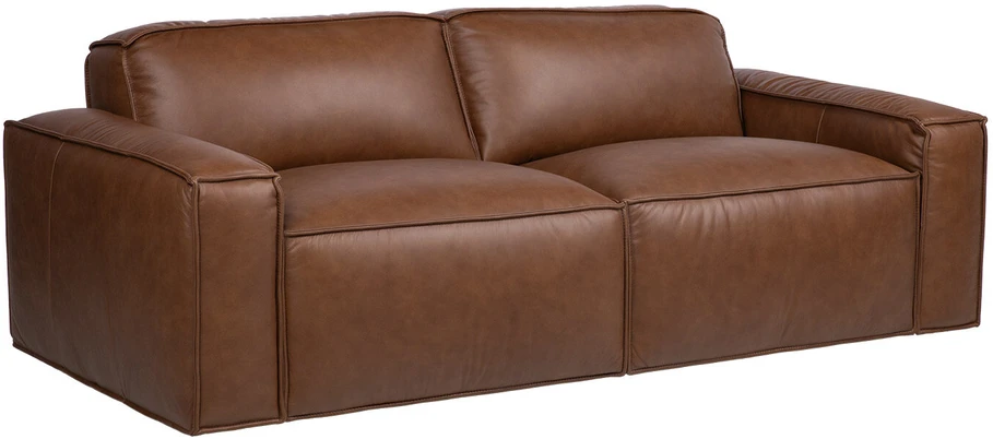 Home4You 3-vietė sofa „BURTON“, ruda oda