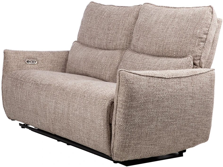 Home4You 3-vietė atlošiamoji sofa „BASTIAN“ su elektriniu mechanizmu, smėlio spalvos