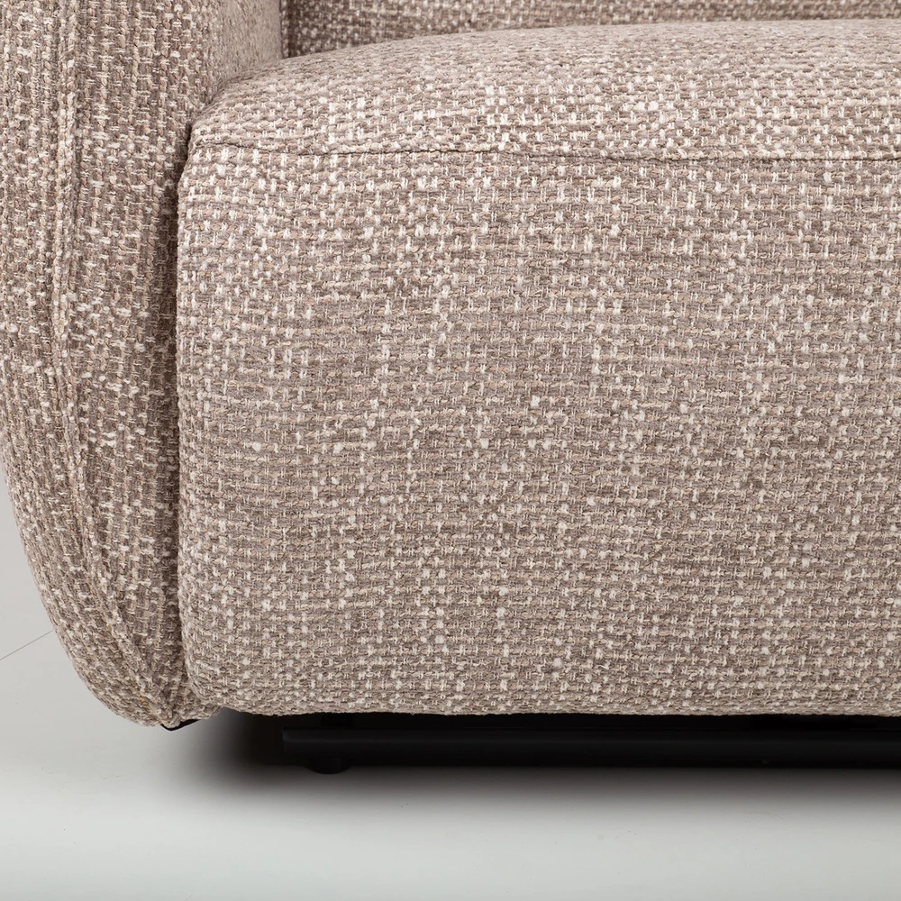 Home4You 3-vietė atlošiamoji sofa „BASTIAN“ su elektriniu mechanizmu, smėlio spalvos