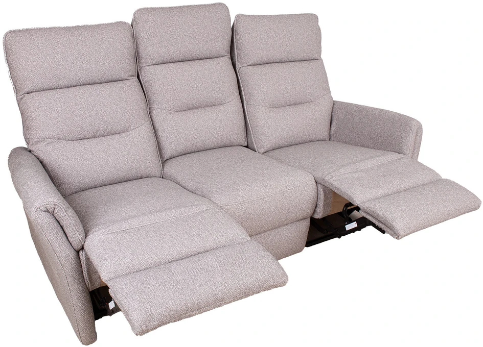 Lova Home4You 3-vietė atlošiamoji sofa „BOWERS“ su rankiniu mechanizmu, smėlio spalvos