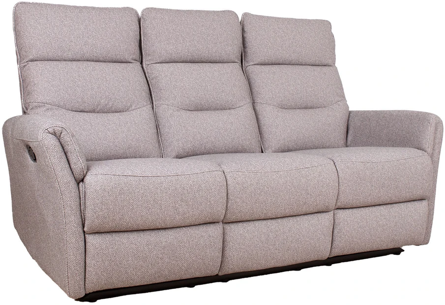 Home4You 3-vietė atlošiamoji sofa „BOWERS“ su rankiniu mechanizmu, smėlio spalvos