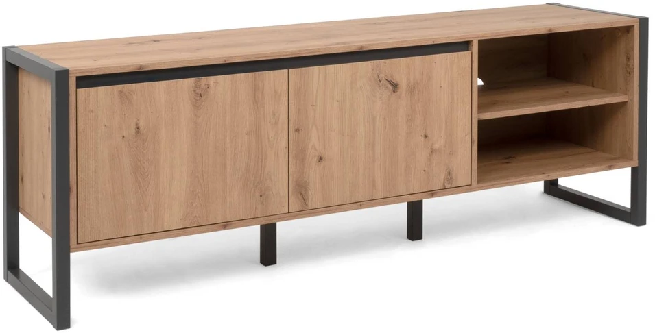 TV staliukas Homestyle4U TV spintelė, 160x40x55 cm, pilka