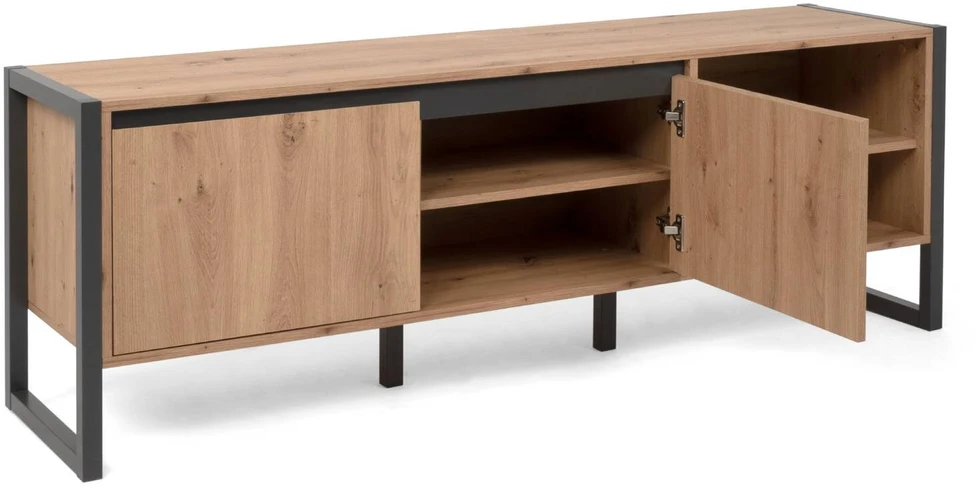 TV staliukas Homestyle4U TV spintelė, 160x40x55 cm, pilka