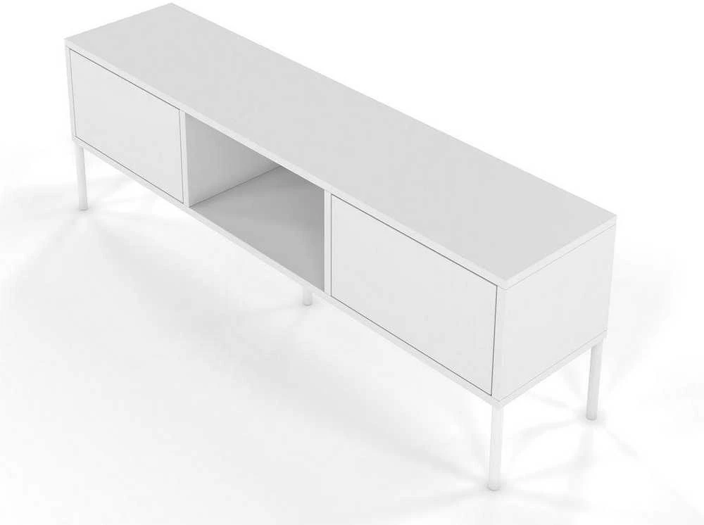 TV staliukas Skandica Komoda, MIRKA, 130x35 cm, Balta