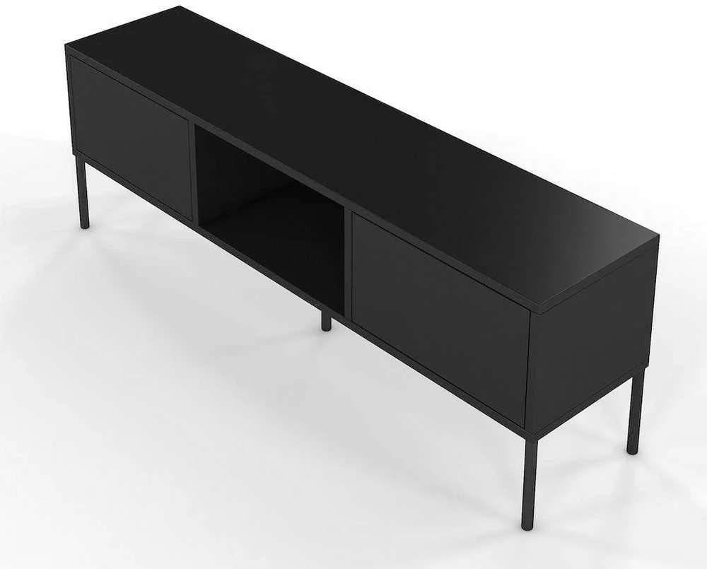 TV staliukas Skandica Komoda, MIRKA, 130x35 cm, Juoda