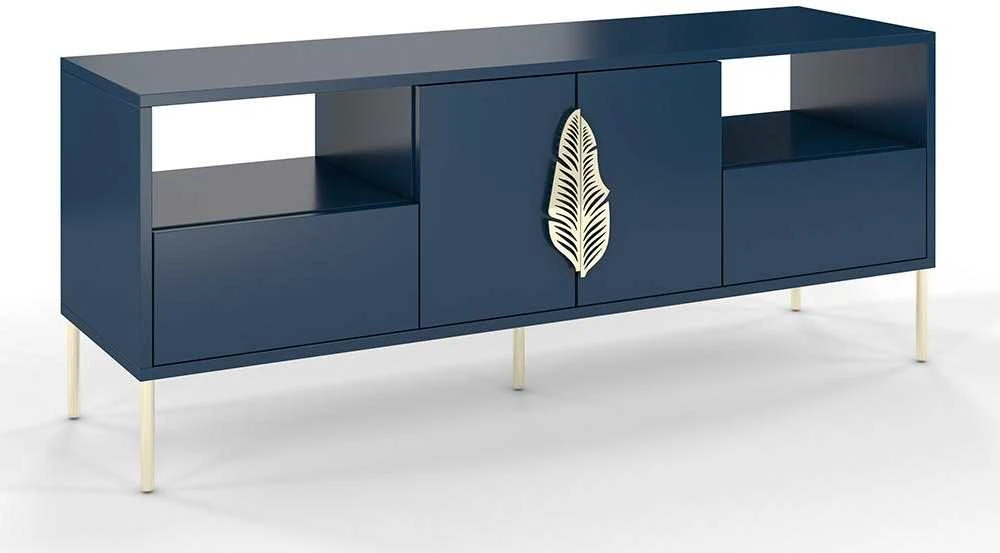 TV staliukas Spintelė, Skandica MERLIN, 136x40 cm, Tamsiai mėlyna