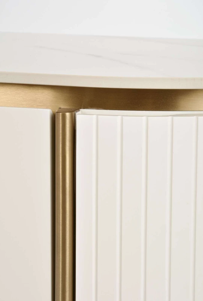 TV staliukas, Stilig, 200 cm, auksinis baltas