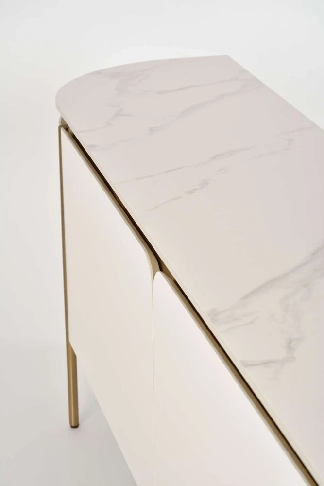 TV staliukas, Stilig, 200 cm, auksinis baltas