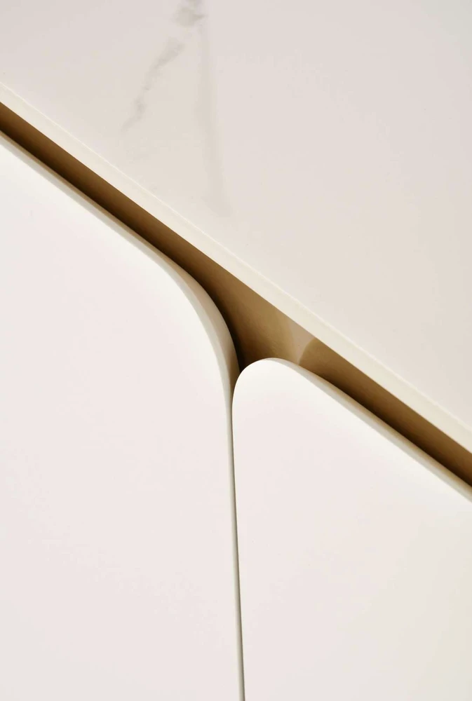 TV staliukas, Stilig, 200 cm, auksinis baltas