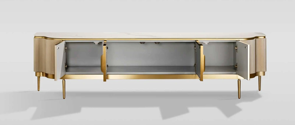 TV staliukas, Stilig, 200 x 52 x 40 cm, auksinis