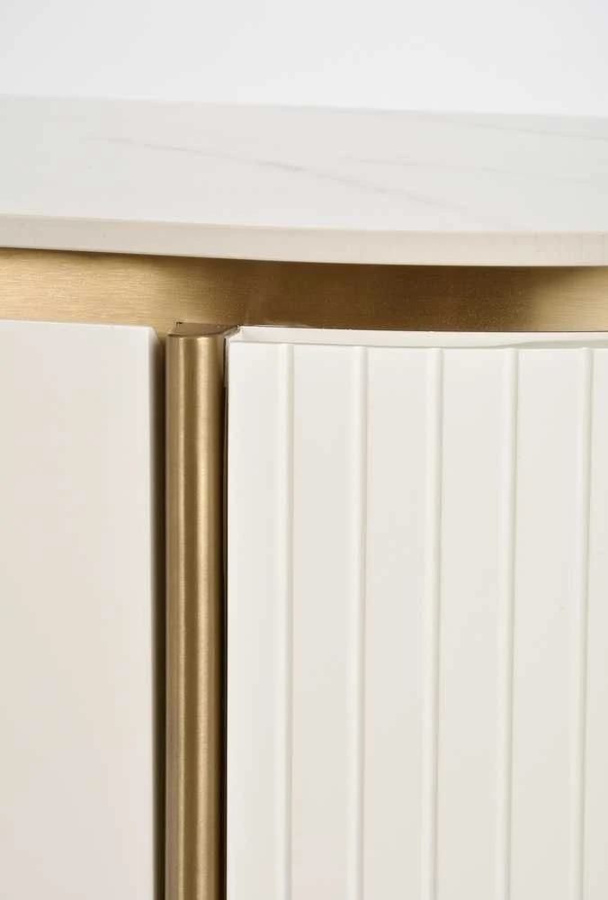 TV staliukas, Stilig, 200 cm, auksinis baltas