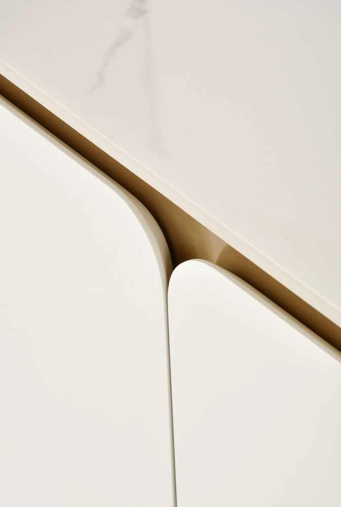TV staliukas, Stilig, 200 cm, auksinis baltas