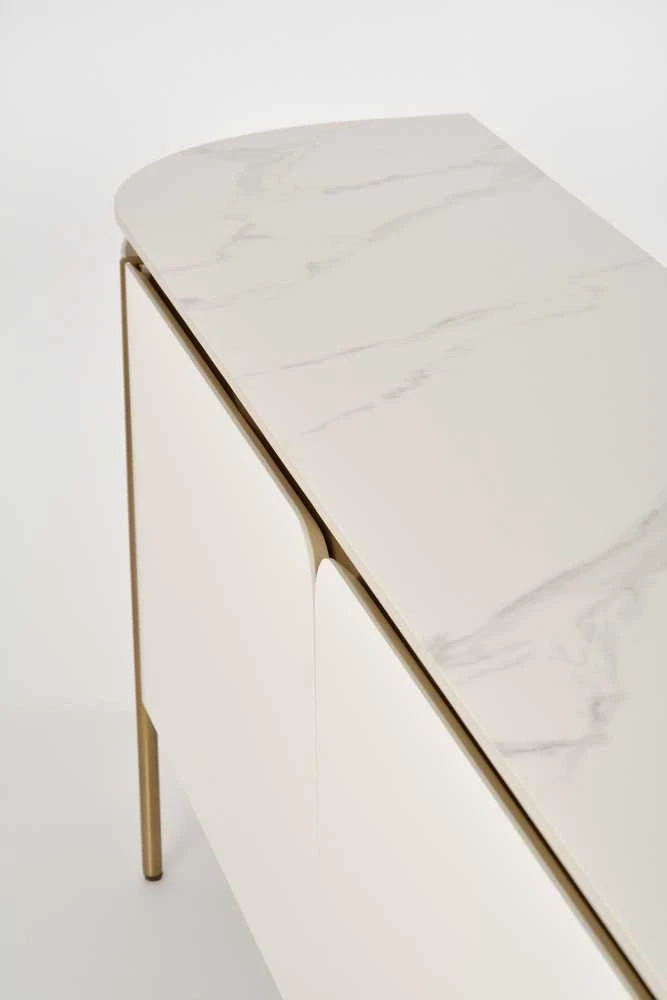 TV staliukas, Stilig, 200 cm, auksinis baltas