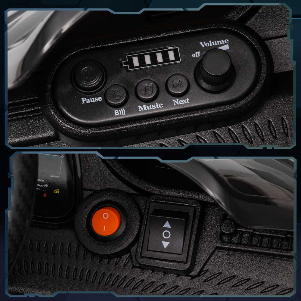 AIYAPLAY vaikiškas elektrinis automobilis 12V vaikiškas automobilis su 2,4 GHz nuotolinio valdymo pulteliu, 2 varikliai, vaikiška transporto priemonė su garsiniu signalu, LED, muzika, švelnus užvedimas, elektrinė transporto priemonė su papildomu ratu, skirta 3-5 metų vaikams, pilka spalva