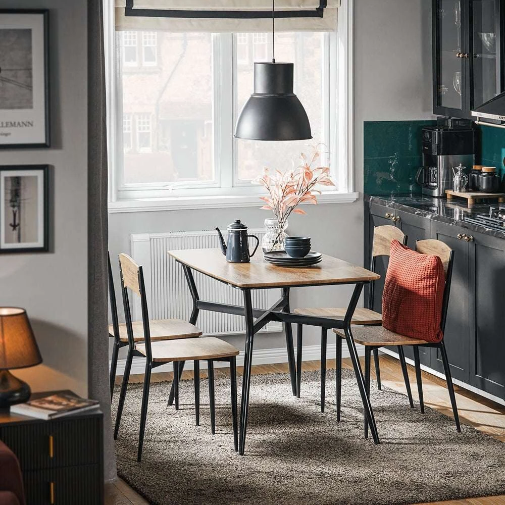 Sobuy Valgomojo grupė Stalas ir 4 kėdės Sėdimos vietos 4 žmonėms OGT49-F