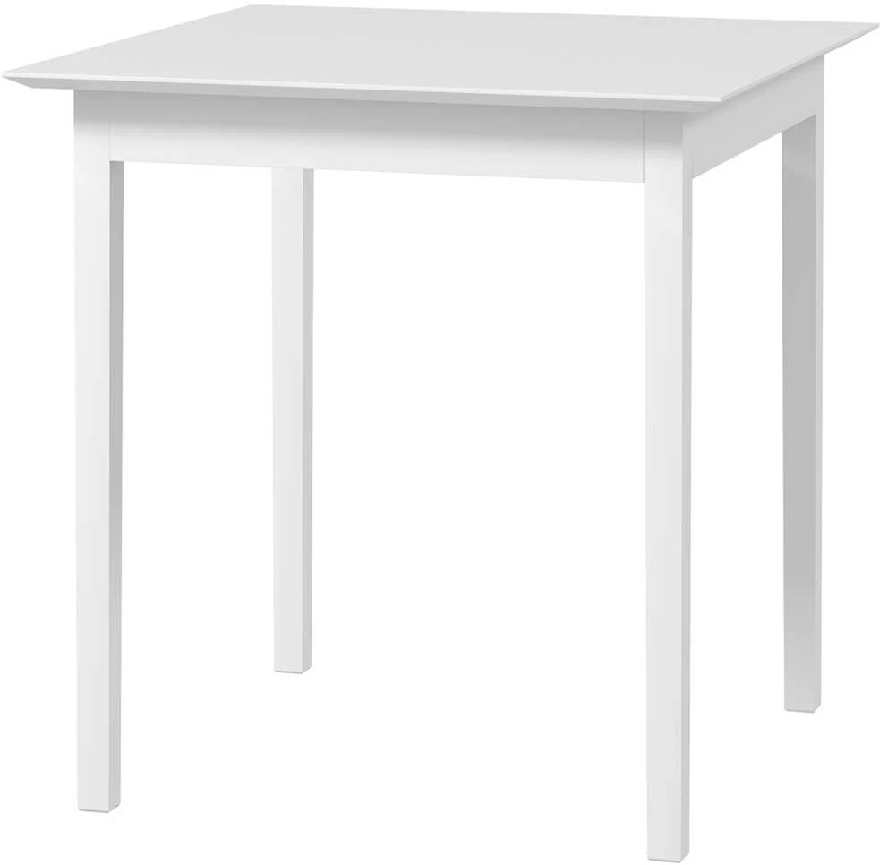HOMCOM valgomojo stalas, virtuvinis stalas, kvadratinis stalas 2 asmenims, medinis svetainės stalas, skirtas virtuvei, valgomajam, baltas, 75 x 75 x 76 cm